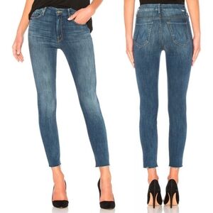 MOTHER High Waisted Looker Ankle Fray in Not Rough Enough